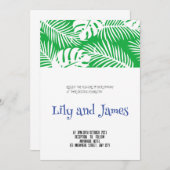 ミニマル花結婚式招待状 招待状 (正面/裏面)