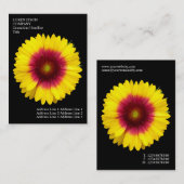 ミニマル花 – 毛布の花 – 黒 名刺 (正面/裏面)