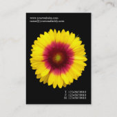 ミニマル花 – 毛布の花 – 黒 名刺 (裏面)