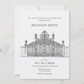 ミニマル華美主義の入門芸術の誕生日 招待状 (正面)