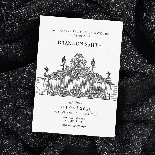 ミニマル華美主義の入門芸術の誕生日 招待状