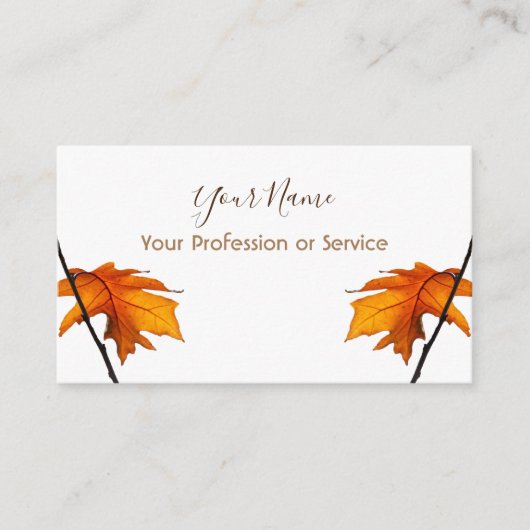 ミニマル葉カラフル葉のデザイン 名刺 (正面)