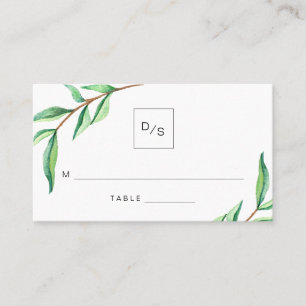 ミニマル葉グリー結婚グの護衛 プレイスカード