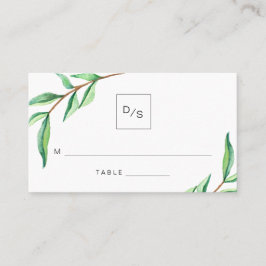 ミニマル葉グリー結婚グの護衛 プレイスカード