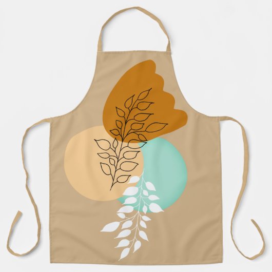 ミニマル葉スのボホのシンプル_とスタイリッシュ エプロン (正面)