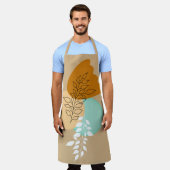 ミニマル葉スのボホのシンプル_とスタイリッシュ エプロン (着用した状態)