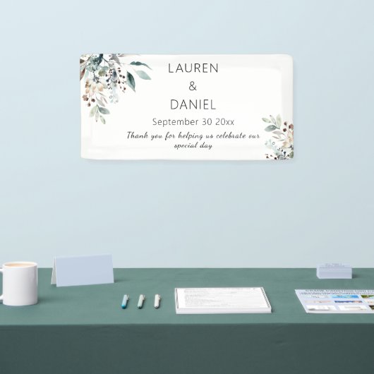 ミニマル葉スセージの名結婚前の感謝 横断幕 (トレードショー)