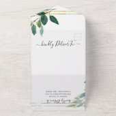 ミニマル葉結婚株 オールインワン招待状 (外側)