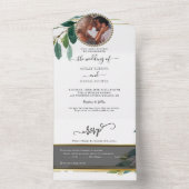 ミニマル葉結婚株 オールインワン招待状 (内側)