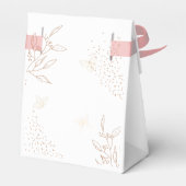 ミニマル葉金ゴールドバタフライベビーシャワー フェイバーボックス (裏面サイド)