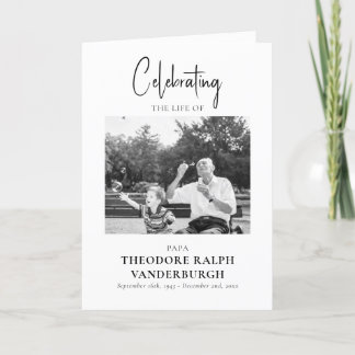 ミニマル葬儀折りプログラムテンプレート プログラム