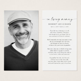 ミニマル葬儀記念祈りの言葉写真カード