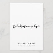 ミニマル葬儀 |サービス注文お祝い プログラム (正面)