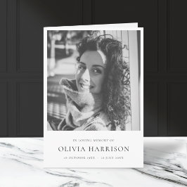 ミニマル葬儀 |折り畳まれたサービスの順序 プログラム