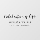 ミニマル葬儀 |生モダン命お祝い ウィンドウサイン (シート)