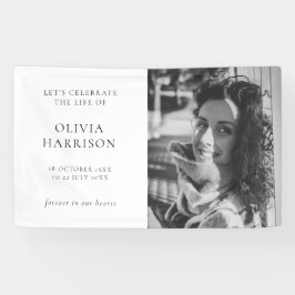 ミニマル葬儀 |生モダン命お祝い 横断幕