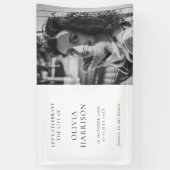 ミニマル葬儀 |生モダン命お祝い 横断幕 (縦)