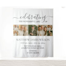 ミニマル葬式お祝いライフフォトコラージュ