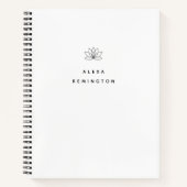 ミニマル蓮モノグラム ノートブック (正面)