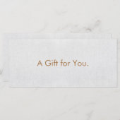 ミニマル薄いグレーのギフト証書 (正面/裏面)