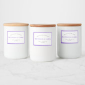 ミニマル薄紫カラーシンプルグラデーションろうそく フードラベル (ボトル)