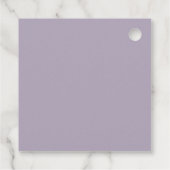 ミニマル薄紫結婚式の引き出物ラベル フェイバータグ (裏面)