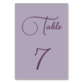 ミニマル薄紫 テーブルナンバー (正面)