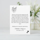 ミニマル表現婚約ギフトに対する謝意 サンキューカード (スタンド正面)