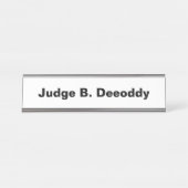 ミニマル裁判所判事ホワイト デスクネームプレート (正面)