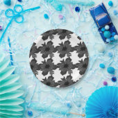 ミニマル装飾花抽象芸術模様 ペーパープレート (パーティー)