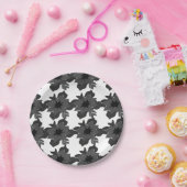 ミニマル装飾花抽象芸術模様 ペーパープレート (パーティー)