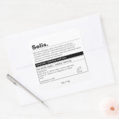 ミニマル製品ラベル スクエアシール (封筒)