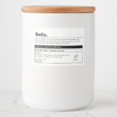 ミニマル製品ラベル フードラベル (正面)