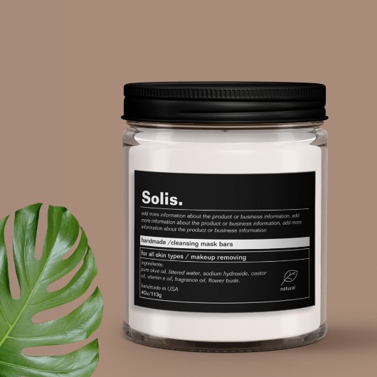 ミニマル製品ラベル フードラベル