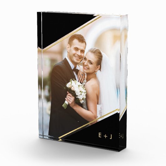 ミニマル角度モノグラムののカスタム写真 フォトブロック (右)