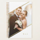 ミニマル角度モノグラムののカスタム写真 プランナー手帳 (正面)