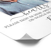 ミニマル記念葬儀記念メモリテーブル写真 ポスター (角)