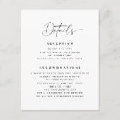 ミニマル詳細QRコード結婚のエンクロージャカード エンクロージャーカード (正面)