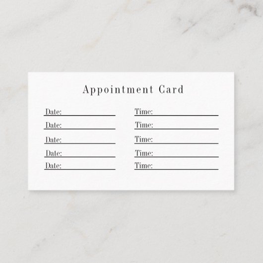 ミニマル誕生ドウラロゴ – 妊娠妊婦のと 予約カード (裏面)