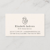 ミニマル誕生ドウラロゴ – 妊娠妊婦のと 予約カード (正面)