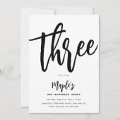 ミニマル誕生日招待状 |シンプル誕生日 招待状 (正面)