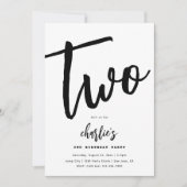 ミニマル誕生日招待状 |シンプル誕生日 招待状 (正面)