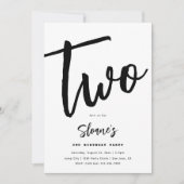 ミニマル誕生日招待状 |シンプル誕生日 招待状 (正面)