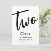 ミニマル誕生日招待状 |シンプル誕生日 招待状 (スタンド正面)