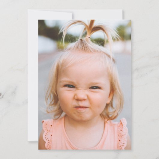 ミニマル誕生日招待状 |シンプル誕生日 招待状 (裏面)