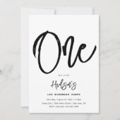 ミニマル誕生日招待状 |シンプル誕生日 招待状 (正面)