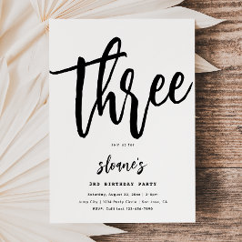 ミニマル誕生日招待状 |シンプル誕生日 招待状