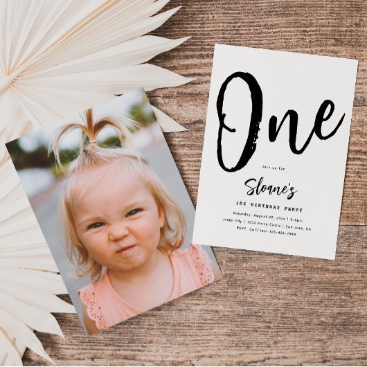 ミニマル誕生日招待状 |シンプル誕生日 招待状