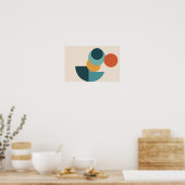 ミニマル調和 – 幾何学円ウォールアート ポスター (キッチン)