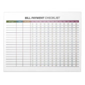 ミニマル請求書支払い帳 ノートパッド (正面)